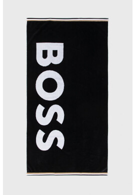 Boss Памучна кърпа в черно - Pepit.bg