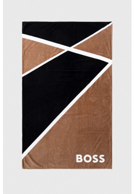 Boss Памучна кърпа в зелено - Pepit.bg
