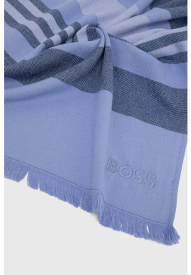 Boss Памучна кърпа в синьо - Pepit.bg