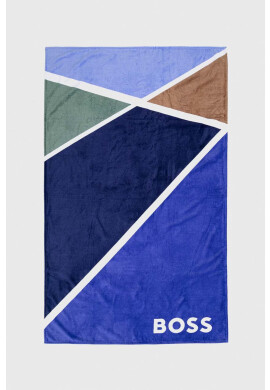 Boss Памучна кърпа в синьо - Pepit.bg