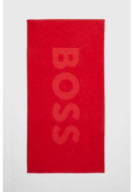 Boss Памучна кърпа в червено - Pepit.bg