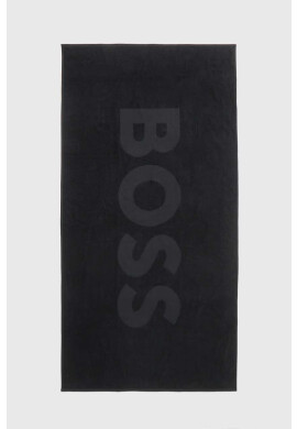 Boss Памучна кърпа в черно - Pepit.bg