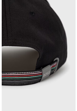 Boss Green Памучна шапка BOSS Boss Athleisure в черно с принт - Pepit.bg