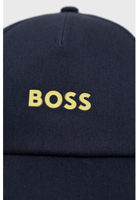 Boss Orange Памучна шапка BOSS Casual в тъмносиньо с апликация - Pepit.bg