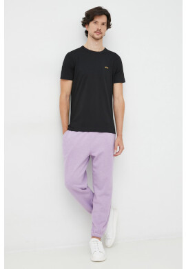 Boss Green Памучна тениска BOSS Boss Athleisure в черно с изчистен дизайн - Pepit.bg