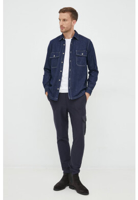 Boss Orange Памучна тениска BOSS Boss Casual в бяло с изчистен дизайн - Pepit.bg