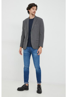 Boss Orange Памучна тениска BOSS Boss Casual в тъмносиньо с изчистен дизайн - Pepit.bg