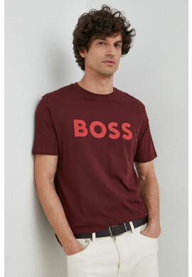 Boss Orange Памучна тениска BOSS Boss Casual с принт - Pepit.bg