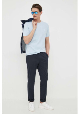 Boss Orange Памучна тениска BOSS BOSS CASUAL в черно с изчистен дизайн - Pepit.bg