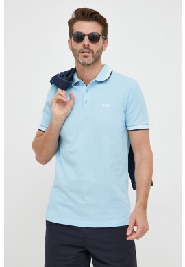 Boss Green Памучна тениска с яка BOSS BOSS ATHLEISURE - Pepit.bg