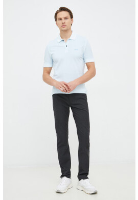 Boss Orange Памучна тениска с яка BOSS Boss Casual с изчистен дизайн - Pepit.bg