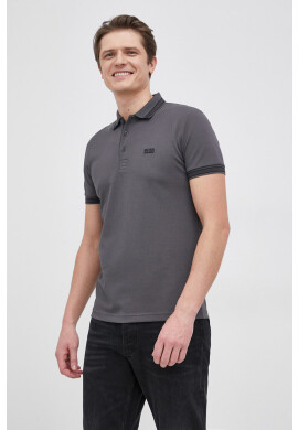 Boss Памучна тениска с яка Athleisure - Pepit.bg