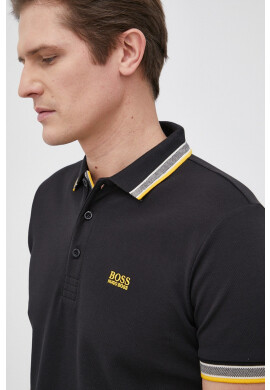 Boss Памучна тениска с яка Athleisure - Pepit.bg