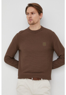 Boss Orange Пуловер с кашмир BOSS Casual мъжки в зелено от лека материя - Pepit.bg