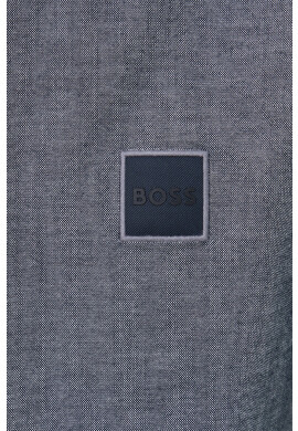 Boss Orange Риза BOSS Boss Casual мъжка в тъмносиньо с кройка по тялото с яка с копче - Pepit.bg