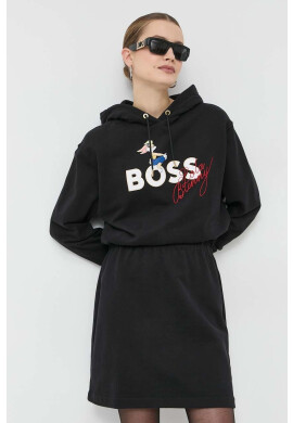 Boss Рокля x Looney Tunes в черно къс модел разкроен модел - Pepit.bg