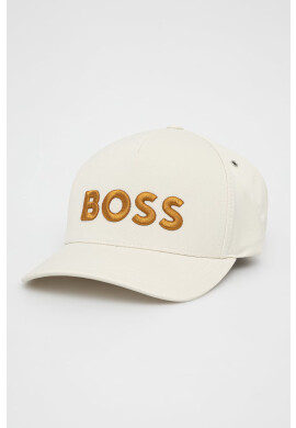 Boss Шапка в бежово с апликация - Pepit.bg