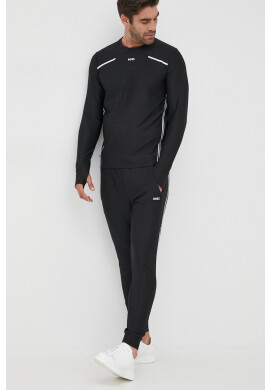 Boss Суичър Athleisure мъжки в меланж на черно - Pepit.bg