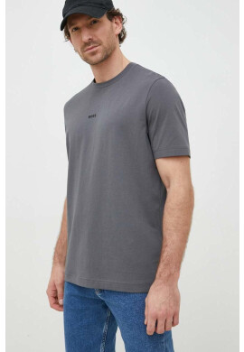 Boss Orange Тениска BOSS CASUAL в сиво с изчистен дизайн - Pepit.bg