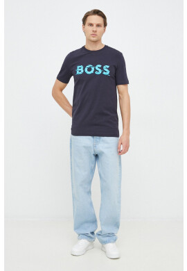 Boss Green Тениска BOSS в тъмносиньо с принт - Pepit.bg