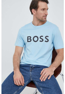 Boss Green Тениска BOSS в синьо с принт - Pepit.bg