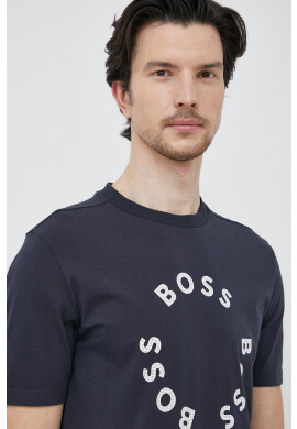 Boss Green Тениска BOSS в тъмносиньо с принт - Pepit.bg