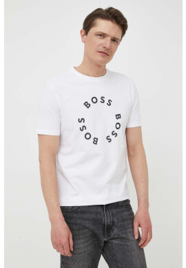 Boss Green Тениска BOSS в бяло с принт - Pepit.bg
