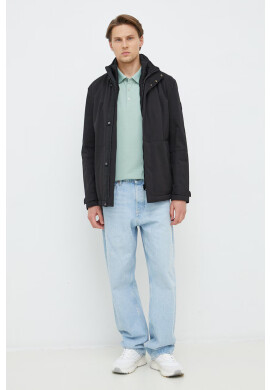 Boss Orange Тениска с яка BOSS BOSS CASUAL в зелено с изчистен дизайн - Pepit.bg