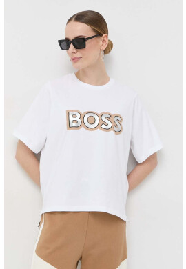 Boss Тениска x Alica Schmidt в бяло - Pepit.bg