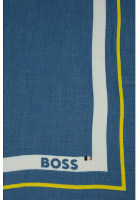 Boss Тънък шал с вълна в синьо с десен - Pepit.bg