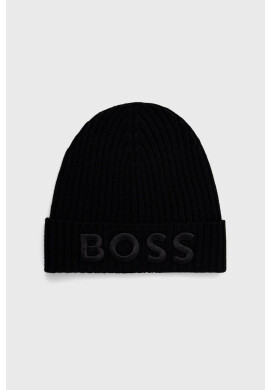 Boss Вълнена шапка в черно от вълна - Pepit.bg