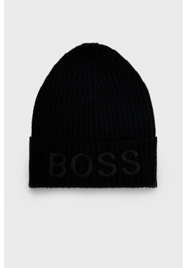 Boss Вълнена шапка в черно от вълна - Pepit.bg