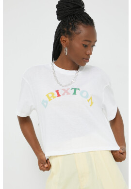 Brixton Тениска в бяло - Pepit.bg