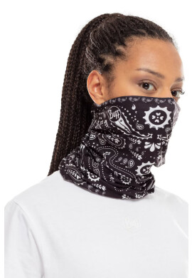 Buff Кръгъл шал New Cashmere в черно с десен - Pepit.bg