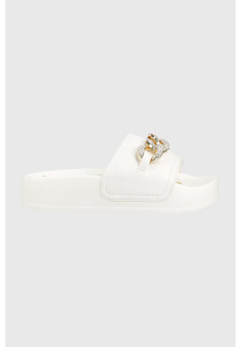 Buffalo Чехли Fabia Chain в бяло с платформа 1602156 - Pepit.bg