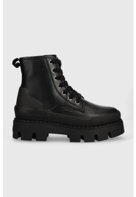 Buffalo Кубинки Raven Laceup Hi в черно с платформа - Pepit.bg