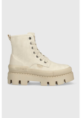 Buffalo Кубинки Raven Laceup Hi в бежово с платформа - Pepit.bg
