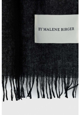 By Malene Birger Вълнен шал в черно с изчистен дизайн - Pepit.bg