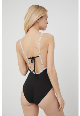 Calvin Klein Бански костюм в черно с леко подплатена чашка - Pepit.bg