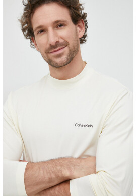 Calvin Klein Блуза с дълги ръкави в бежово с изчистен дизайн - Pepit.bg