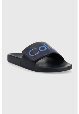 Calvin Klein Чехли ADJ POOL SLIDE PU в тъмносиньо HM0HM00957 - Pepit.bg