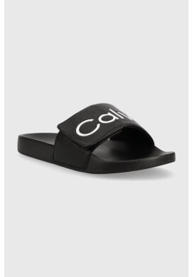 Calvin Klein Чехли ADJ POOL SLIDE PU в черно HM0HM00957 - Pepit.bg
