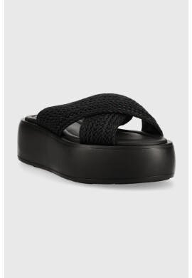 Calvin Klein Чехли BUBBLE SLIDE - WOVEN в черно с платформа HW0HW01468 - Pepit.bg