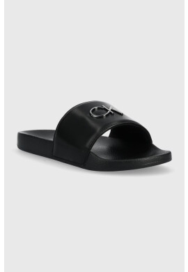 Calvin Klein Чехли POOL SLIDE W/HW в черно с платформа HW0HW01509 - Pepit.bg