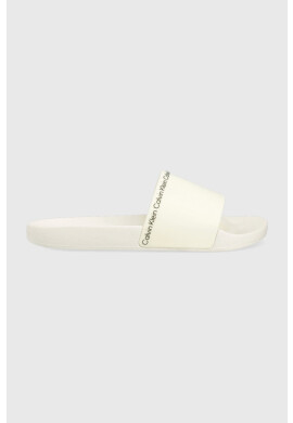 Calvin Klein Чехли RUBBER POOL SLIDE в бяло HW0HW01526 - Pepit.bg