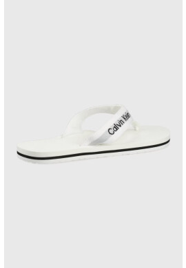 Calvin Klein Джапанки в бяло с равна подметка - Pepit.bg