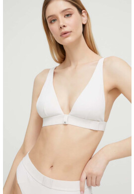 Calvin Klein Горнище на бански в бежово с леко подплатена чашка - Pepit.bg