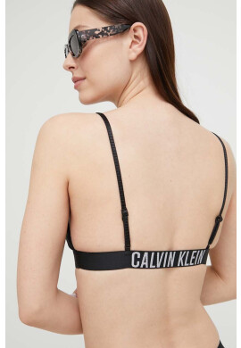Calvin Klein Горнище на бански в черно с леко подплатена чашка - Pepit.bg