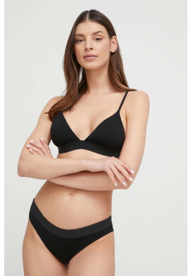 Calvin Klein Горнище на бански в черно с леко подплатена чашка - Pepit.bg