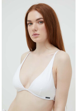 Calvin Klein Горнище на бански в бяло с леко подплатена чашка - Pepit.bg